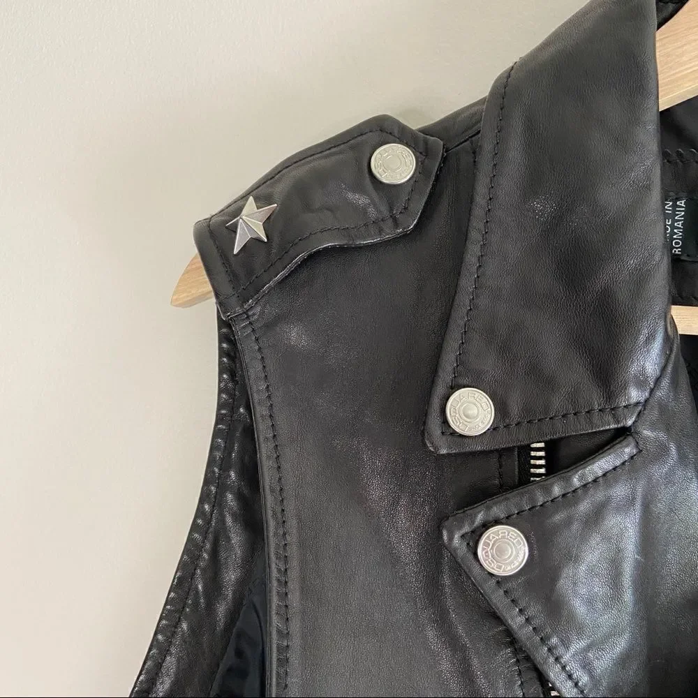 VINTAGE DSQUARED2 RARE BORN IN 1964 STUDDED LEATHER JACKET